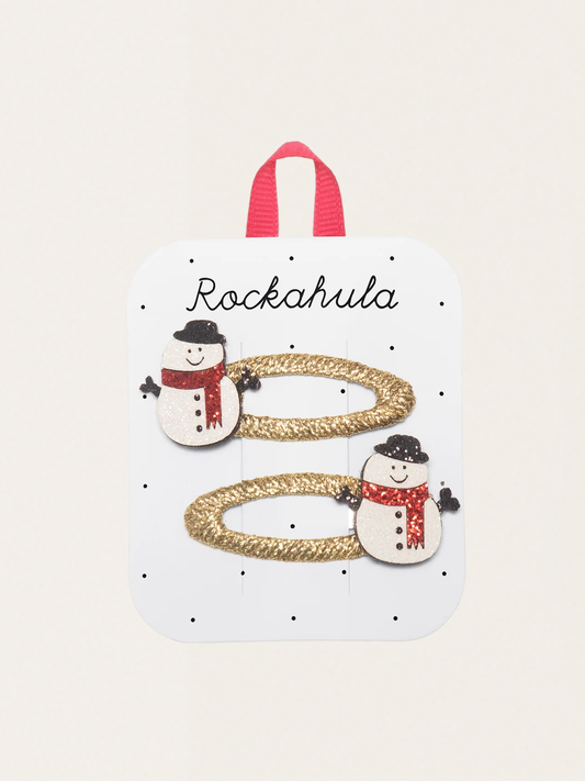Snowman hair clips, 2 pcs.