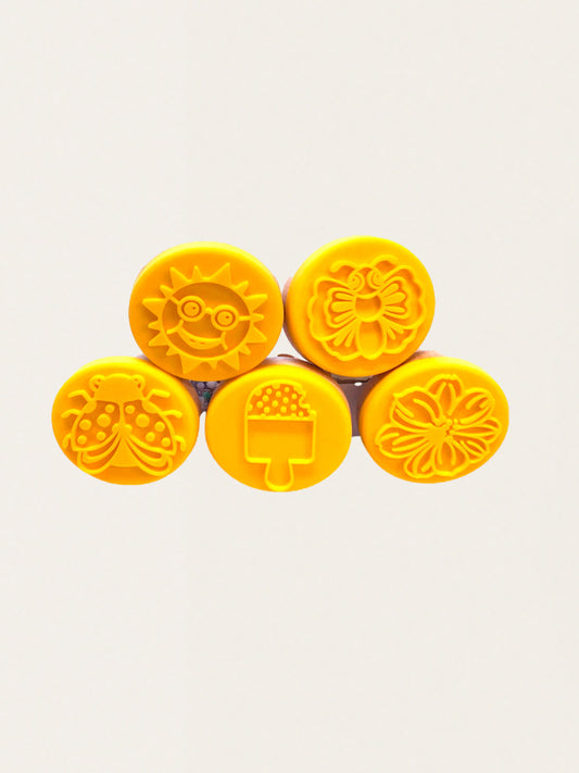 Set of 5 play dough stamps