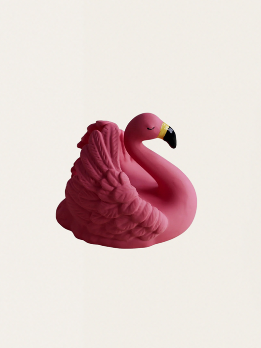 Flamingo natural rubber teether and bath toy