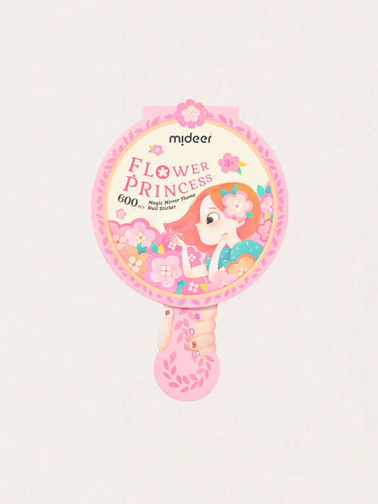Nagelsticker mit Spiegel – Blumenprinzessin
