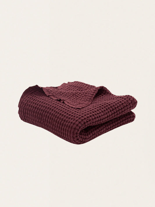 Bohem linen waffle blanket