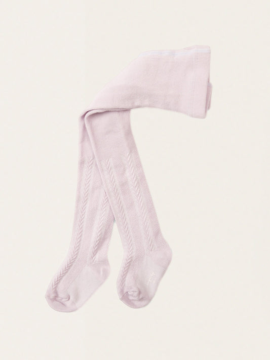 Pointelle cotton tights