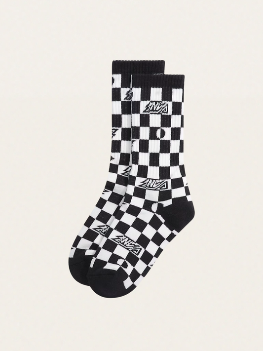 Skarpetki dziecięce Ticker Crew Checkerboard Black