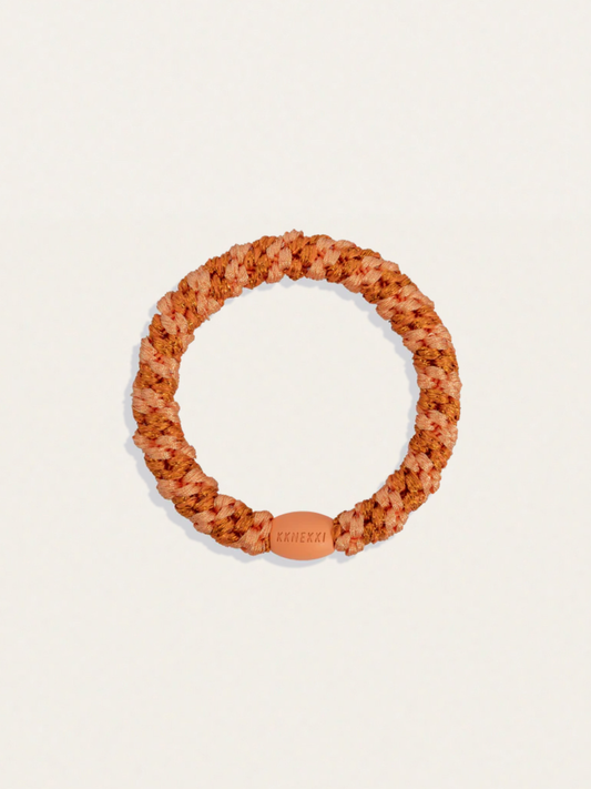 Gumka do włosów KKNEKKI - Stripe faded orange glitter