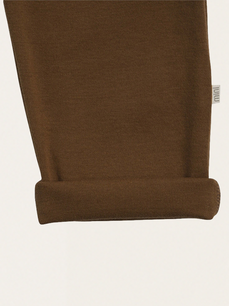 Amberfarbene, locker sitzende Baumwollhose