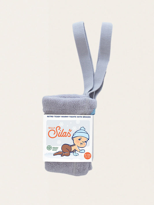 Ocieplane legginsy z bawełną na szelkach Teddy