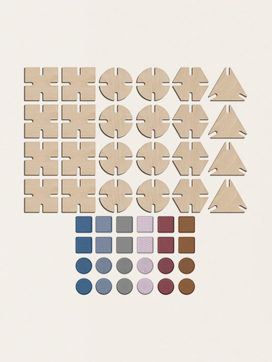 Zestaw drewnianych klocków BUILDER SET - 48 elementów