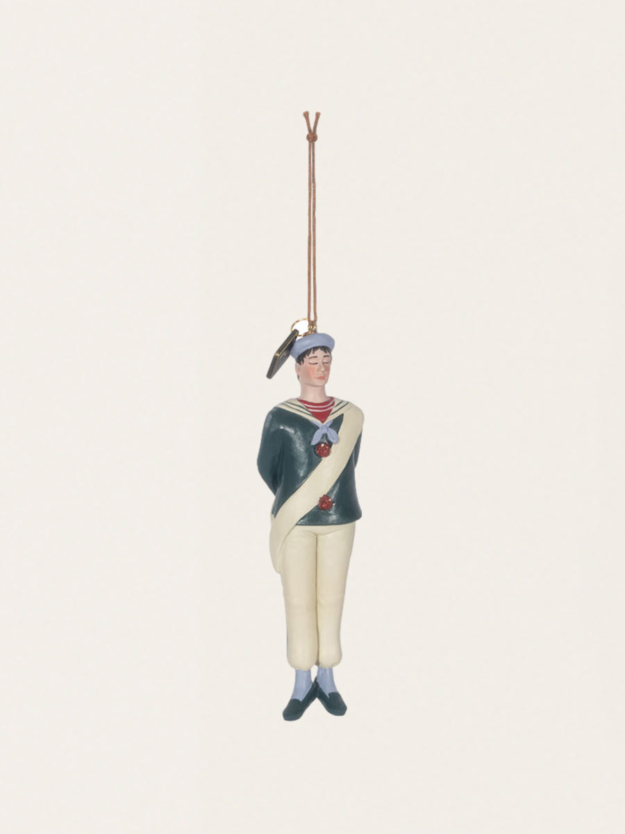 Monsieur Moon Ceramic Christmas Tree Ornament