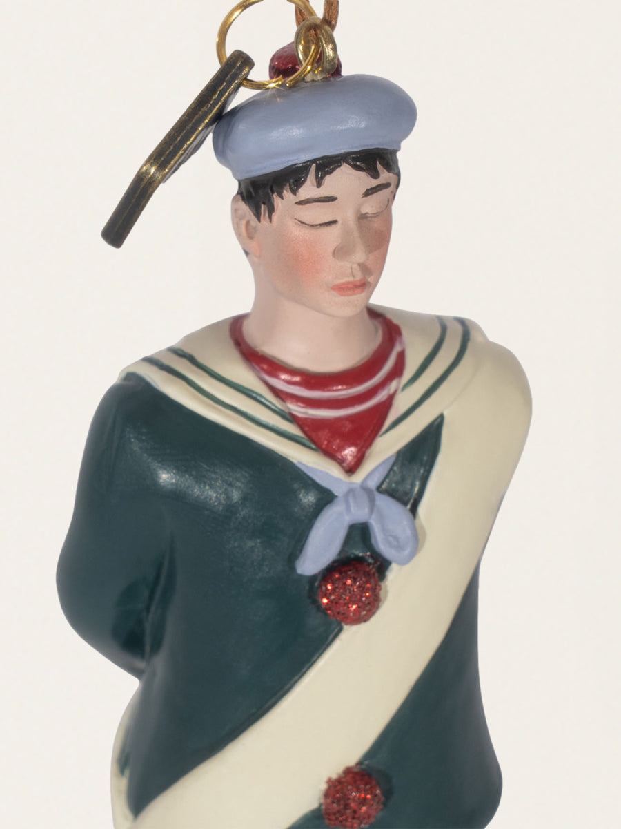 Monsieur Moon Ceramic Christmas Tree Ornament