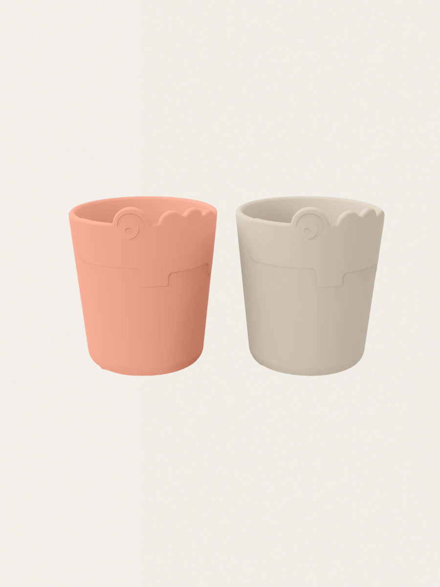 Kiddish Croco eco-friendly plastic cups, 2 pcs.