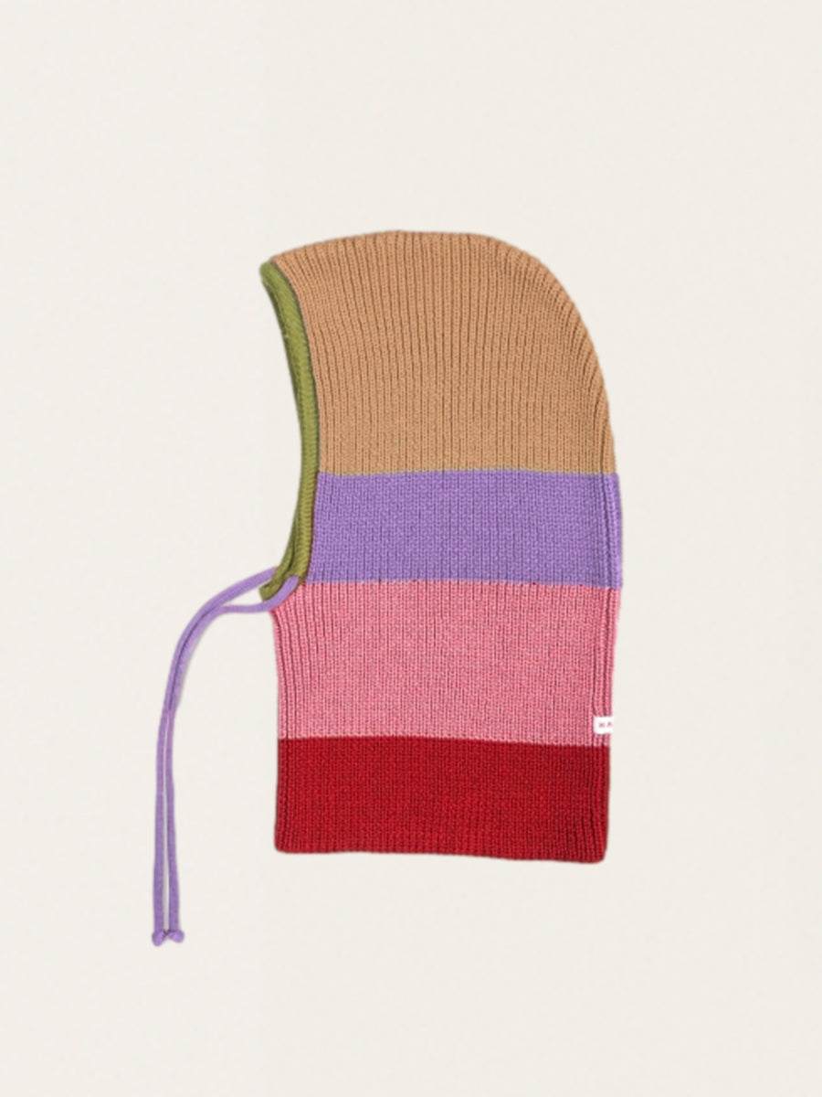 Merino wool hooded scarf