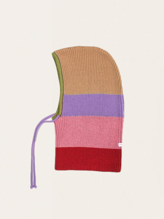 Merino wool hooded scarf