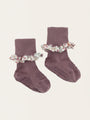 Non-slip bamboo socks with ruffles