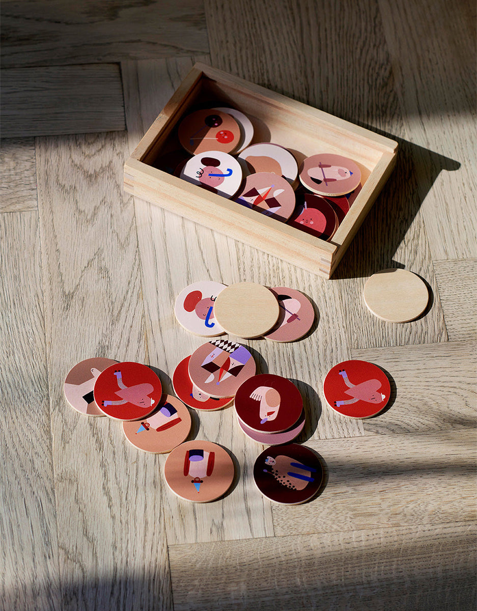 Memory w drewnianym pudełku Critter Memory Game