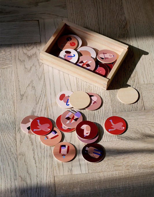 Memory w drewnianym pudełku Critter Memory Game