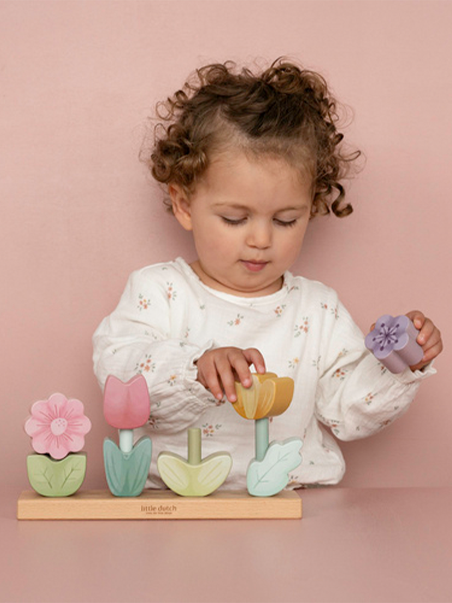 Drewniana układanka Fairy Garden - kwiatki