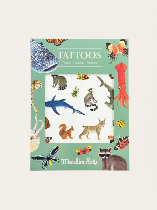 Tattoos für Kinder: Tiere der Welt
