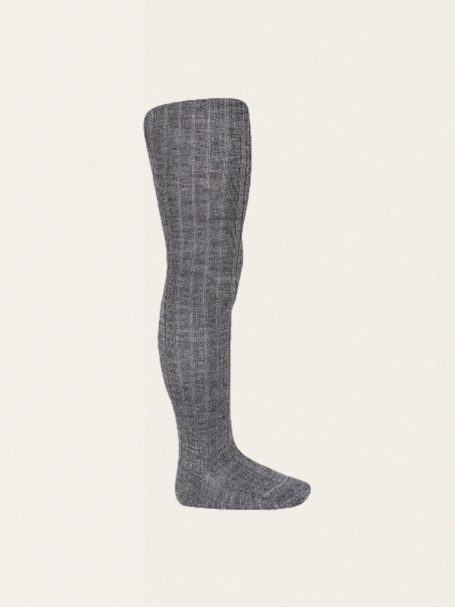 Gerippte Strumpfhose aus Merinowolle