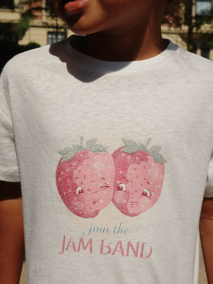 Bawełniany T-shirt z lnem Era Tee