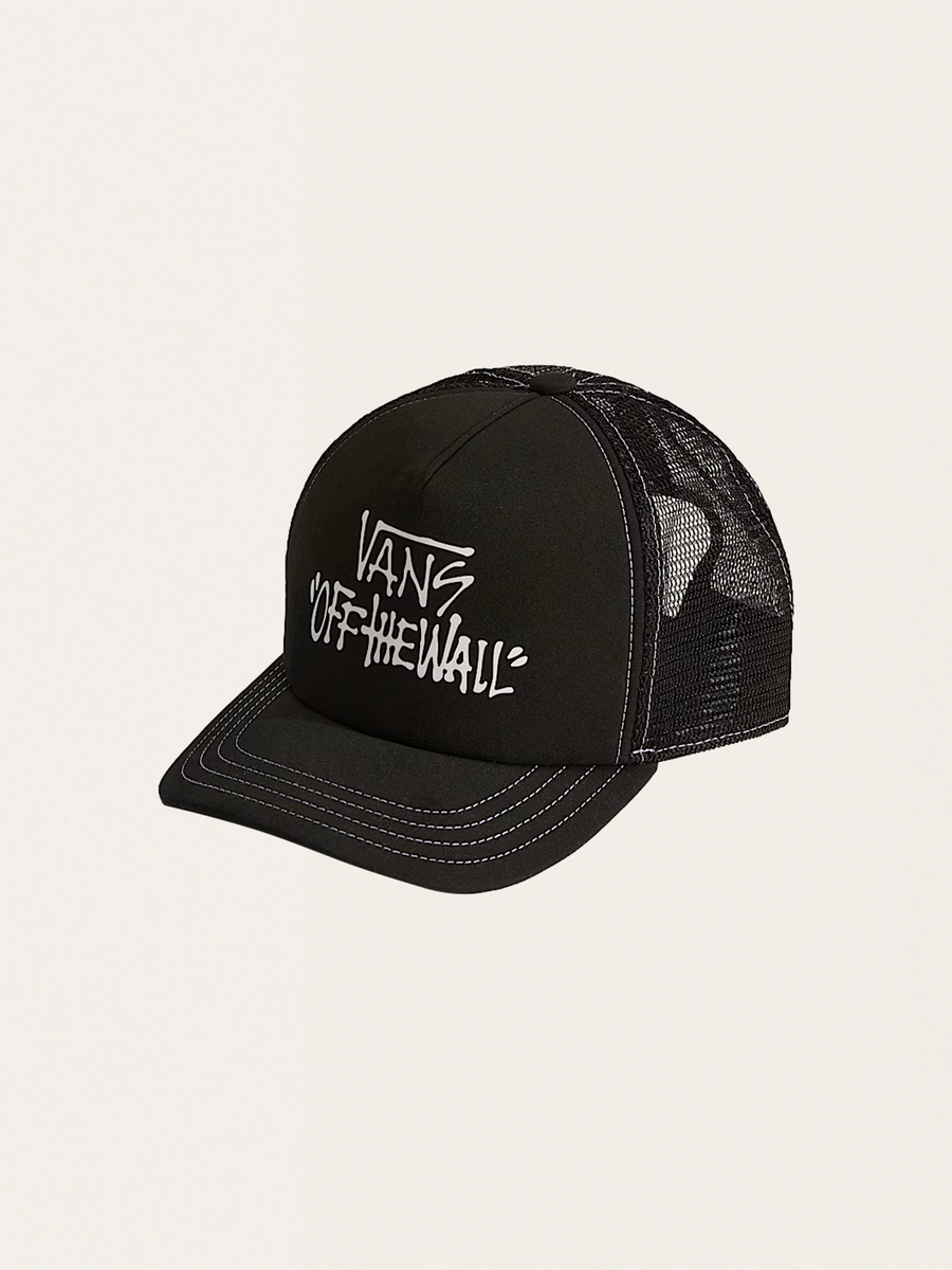 Vans Pop Bill Trucker Black Mesh Cap