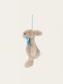 Beigefarbener Hasenanhänger, 13 cm