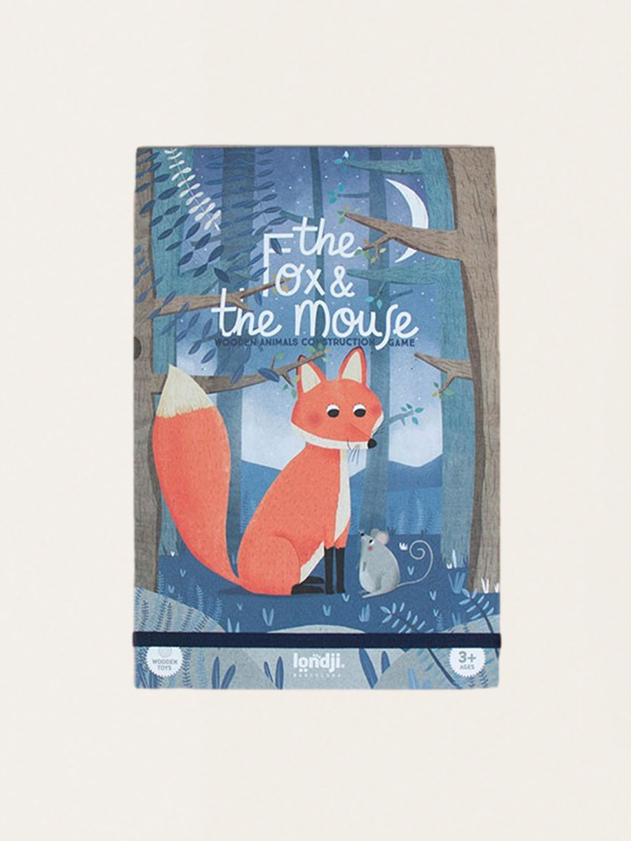 Wooden Fox and Mouse Puzzle