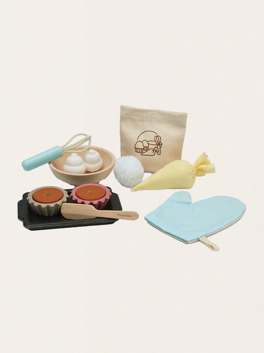 Cupcake-Backset aus Holz