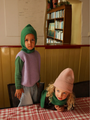 Seamless balaclava made of Italian merino wool Grass