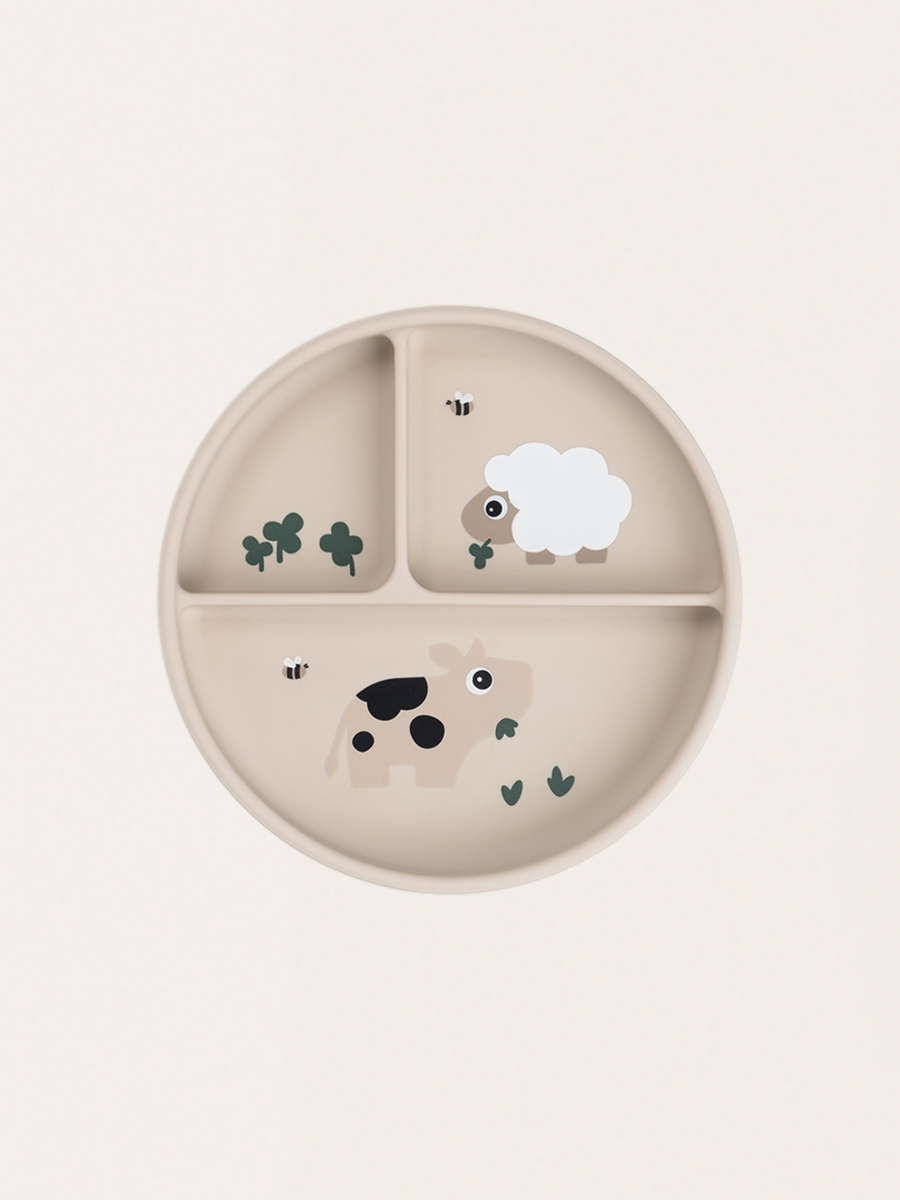 Stick&amp;Stay dreiteilige Platte mit Saugnapf