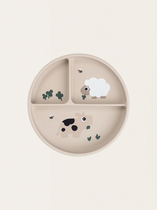 Stick&Stay dreiteilige Platte mit Saugnapf
