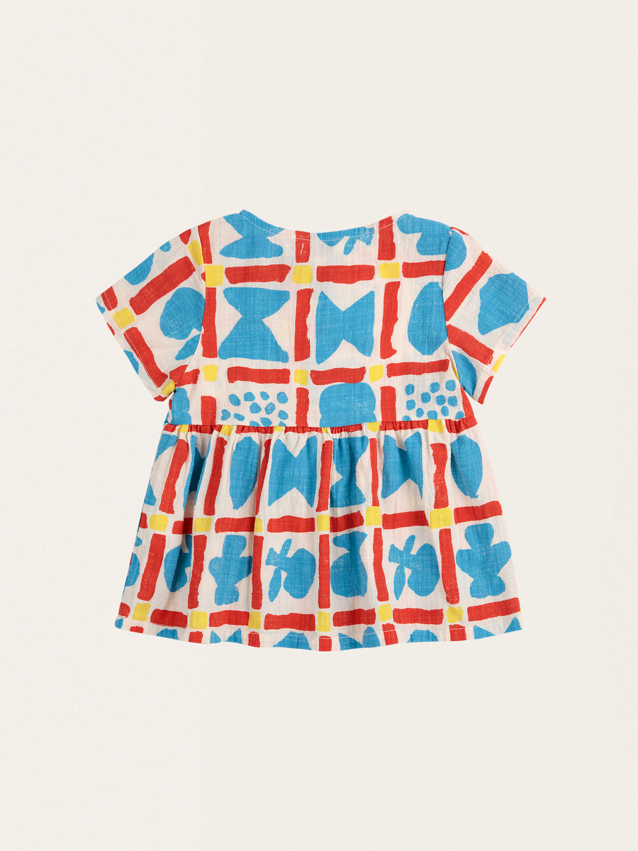 Baby Geometric Game Cotton Muslin Dress