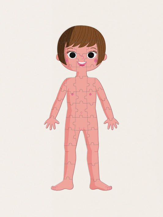 Educational puzzle: Giant human body