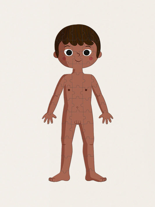 Educational puzzle: Giant human body