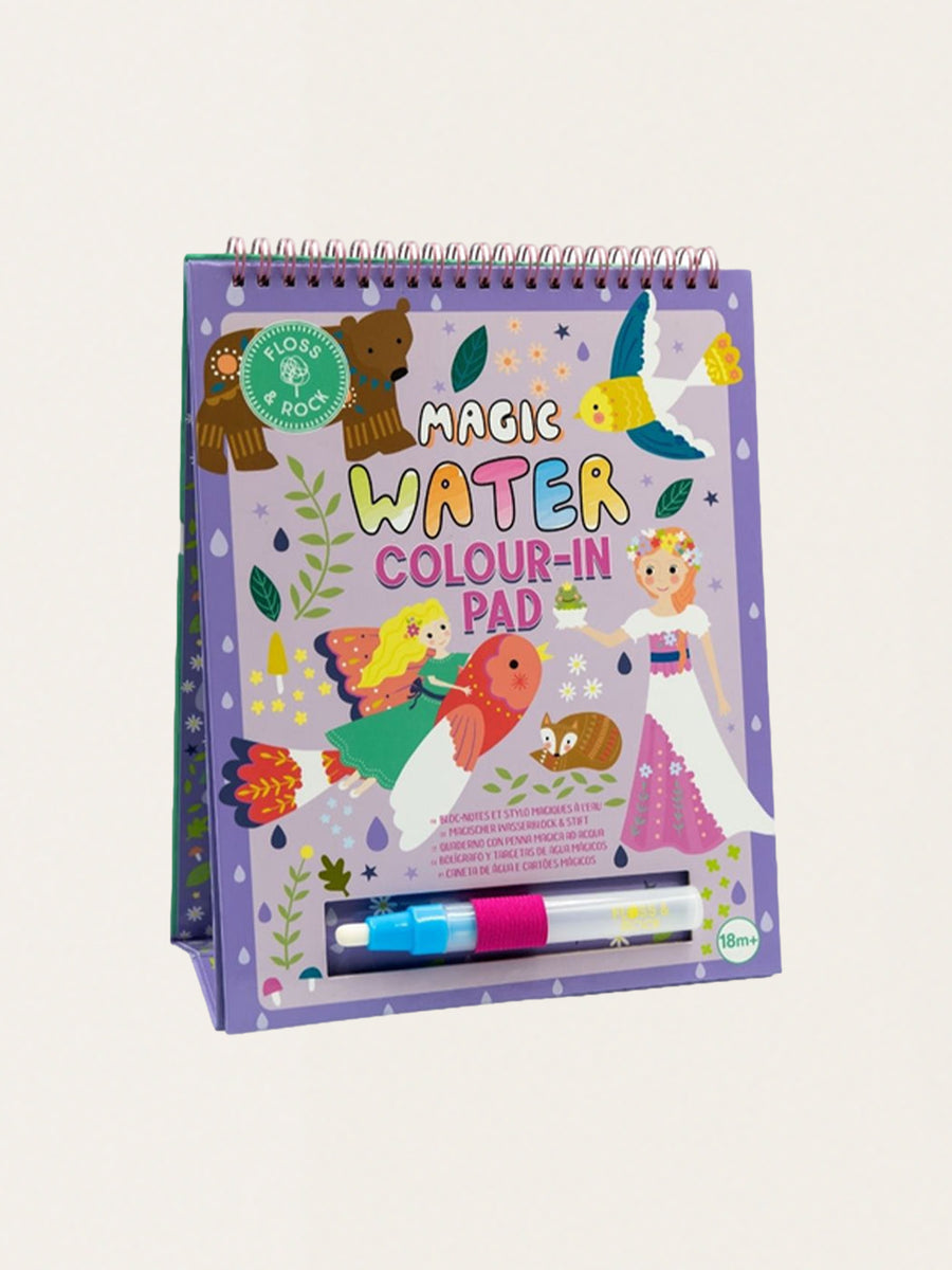 Magical water coloring pages with a stand