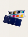 Aquarellfarben in einer Metallbox