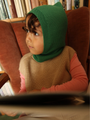 Seamless balaclava made of Italian merino wool Grass