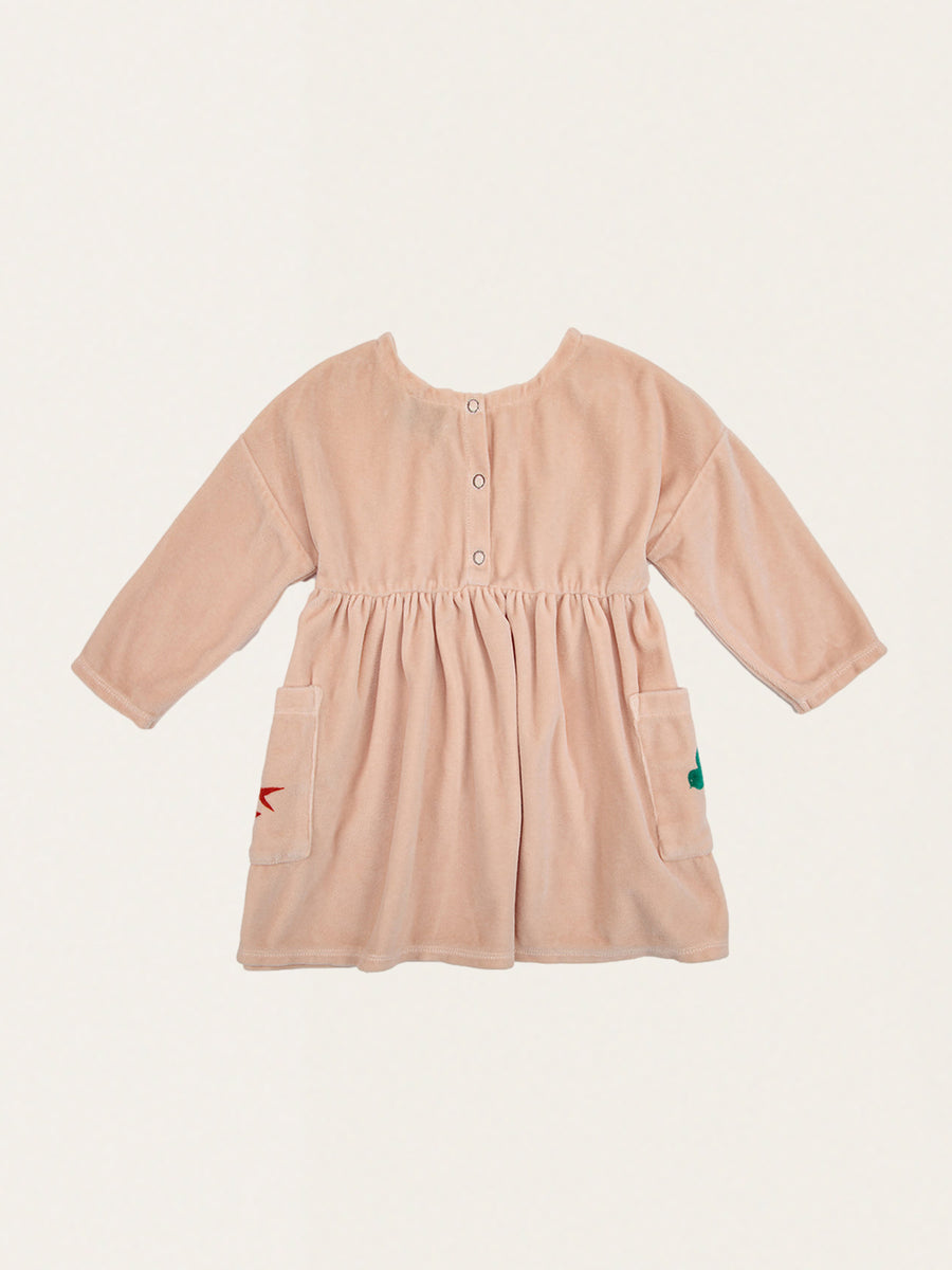 Welurowa sukienka Baby Birds Velvet