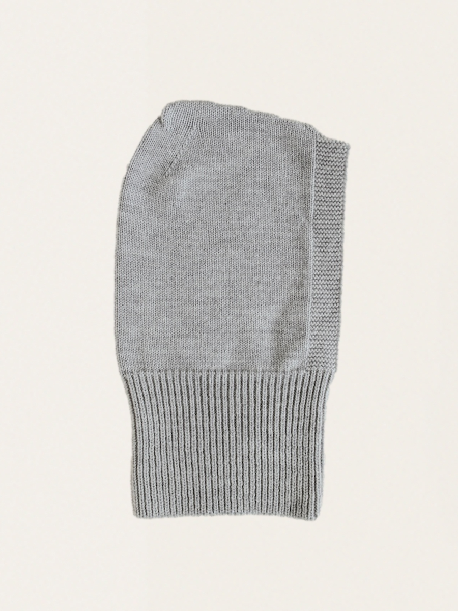 Seamless balaclava made of Italian merino wool Grey Melange