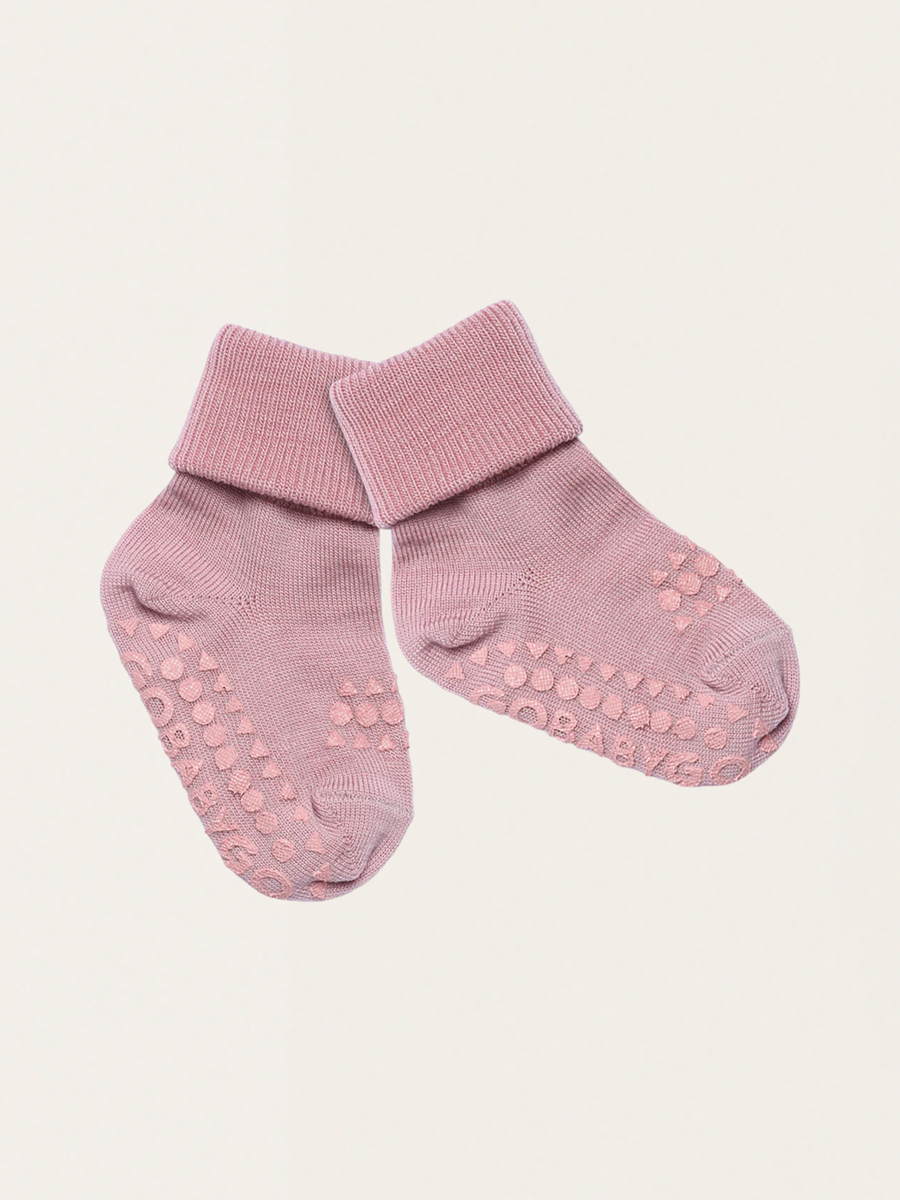 Anti-slip merino wool crawling socks