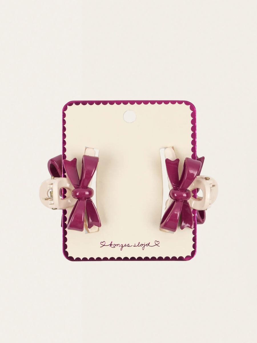 Belis Bow Heart Claw Hair Clips 2 pcs.