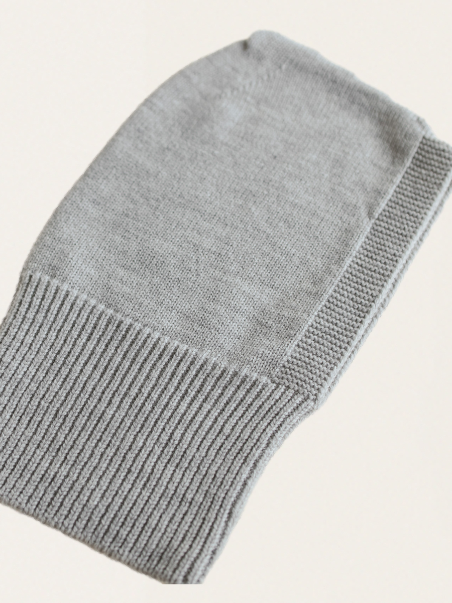 Seamless balaclava made of Italian merino wool Grey Melange