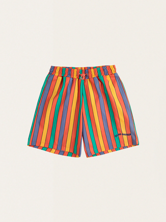 Kids Multicolor Stripes Swim Shorts