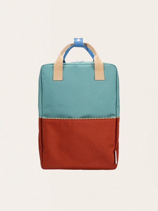 Wonders Großer Kinderrucksack Aquagrün + Schiffswrackrost