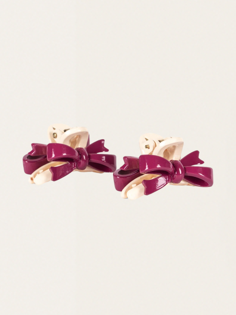 Belis Bow Heart Claw Hair Clips 2 pcs.