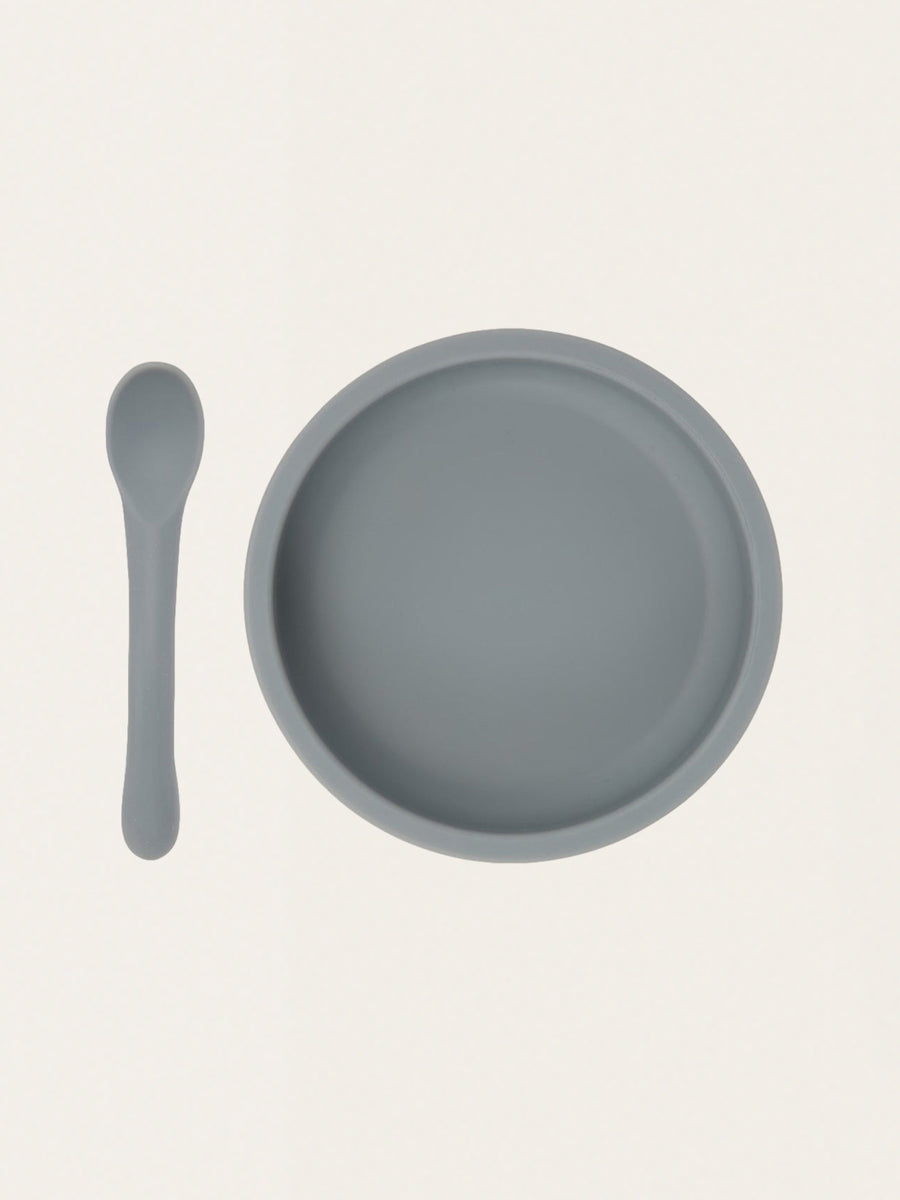 Silicone dinner set for learning to eat
