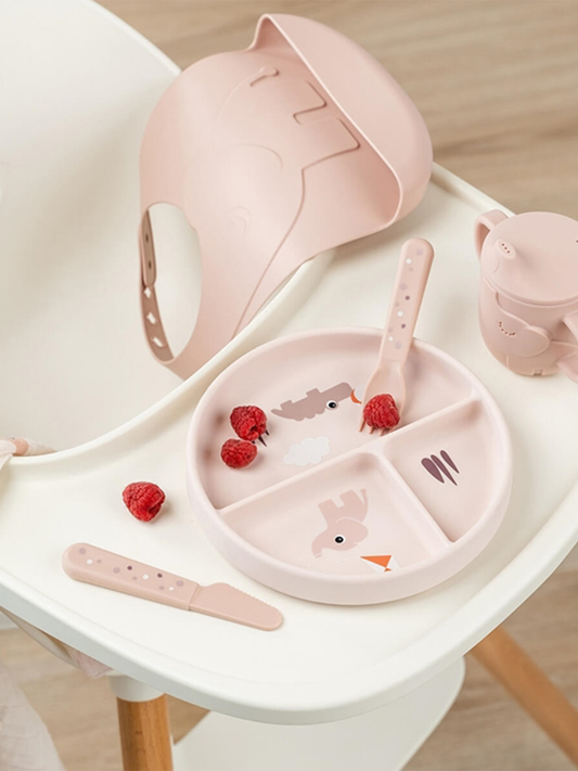 Stick&amp;Stay dreiteilige Platte mit Saugnapf