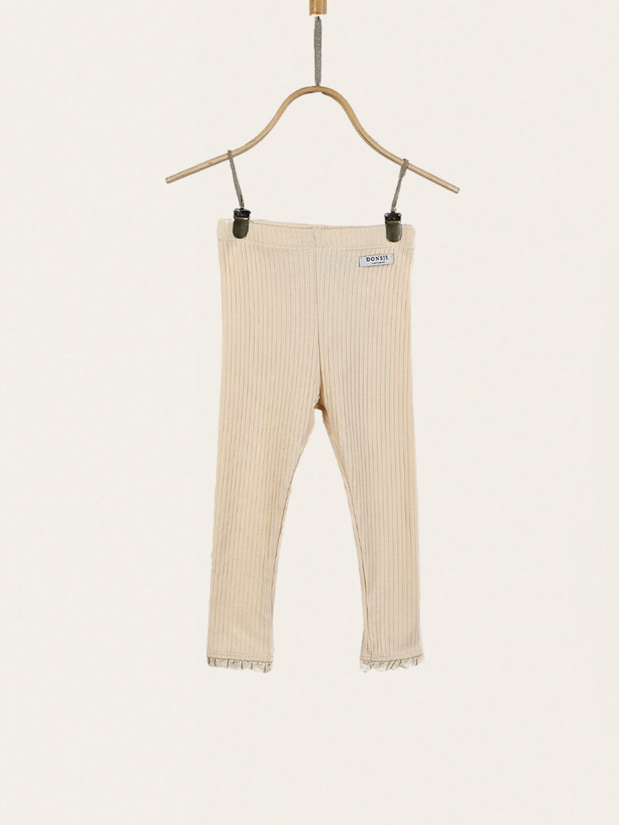 Legginsy Afke z delikatną koronką