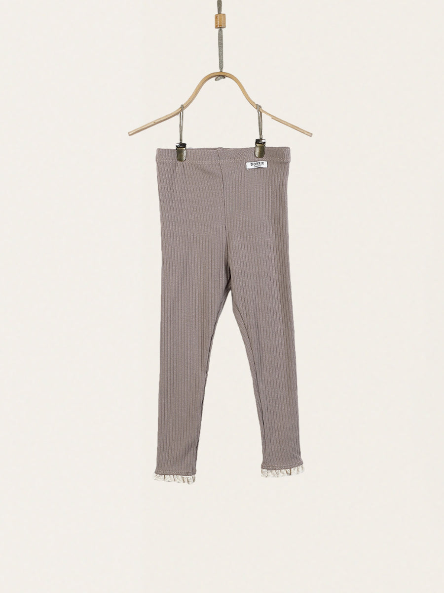 Legginsy Afke z delikatną koronką