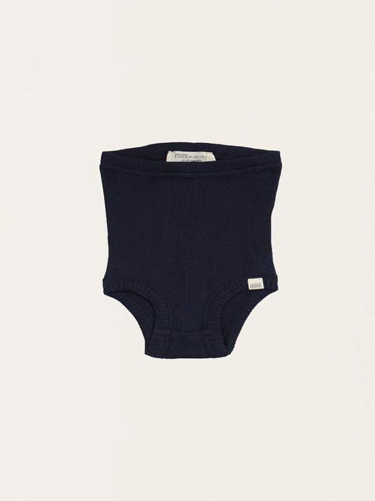 Bequeme dunkelblaue Bloomers aus Baumwoll-Seide-Mischung