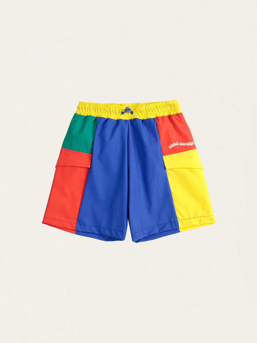 Kinder-Badeshorts mit Farbblockmuster